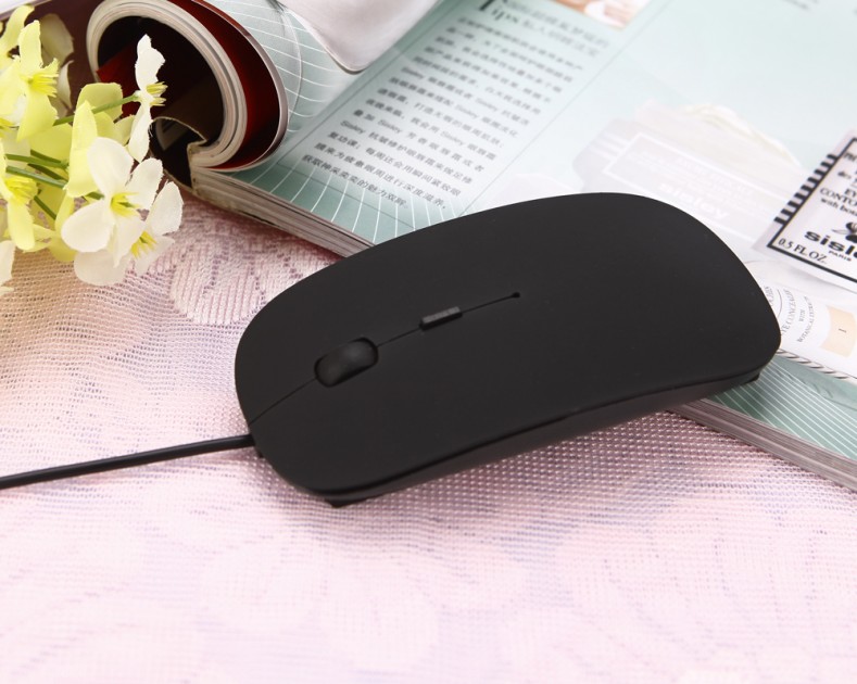 咔咔鱼kakay有线伸缩鼠标无声轻薄小巧女生电脑伸缩鼠标适用各类