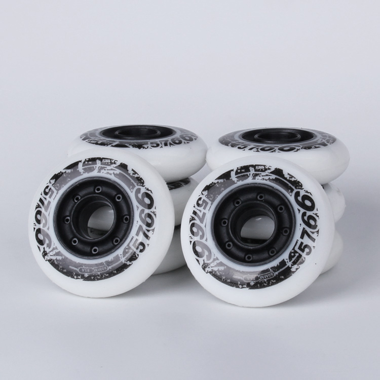 启杰qigi直排轮滑轮子溜冰鞋轮滑鞋轮子平花轮pu轮旱冰鞋闪光轮子高弹