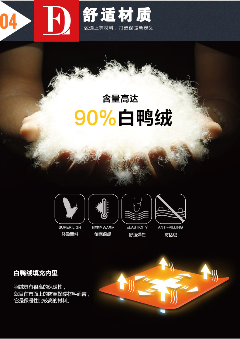 保罗法狄 baoluofadi 羽绒服男中长款2017冬季纯色休闲连帽男士外套