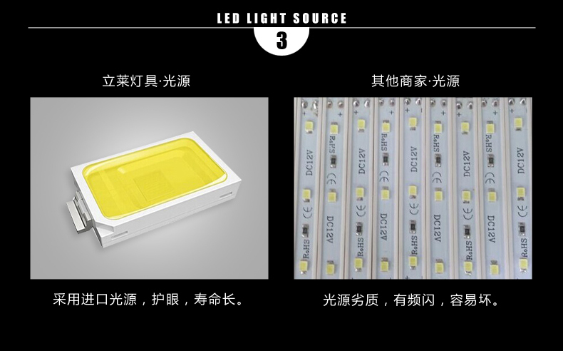 立莱 led台灯 夹子护眼台灯学生学习阅读台灯 创意夹灯书桌灯 4W线控