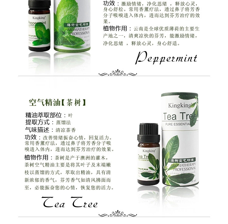 包邮 kingking香薰精油 室内熏香香薰炉香薰机用单方空气精油10ml 尤加利