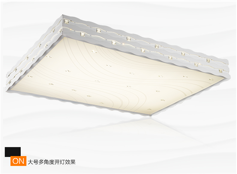 【金幻】LED吸顶灯客厅灯卧室灯铁艺创意书房餐厅灯具灯饰 铁艺客厅灯琥珀水晶 90*67无极调光72W_带遥控  SF