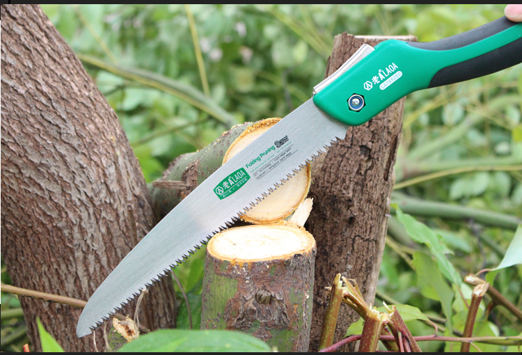 老a角度可调腰挂式快速折叠锯三倍速手工锯木工锯子果树手板园林锯