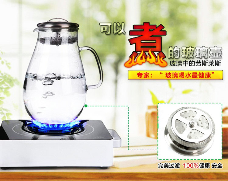 
                                        Z-SHINE 晟维创意耐热玻璃冷水壶凉水壶水具套装双层果汁杯 冷水壶+6个350ML杯子                