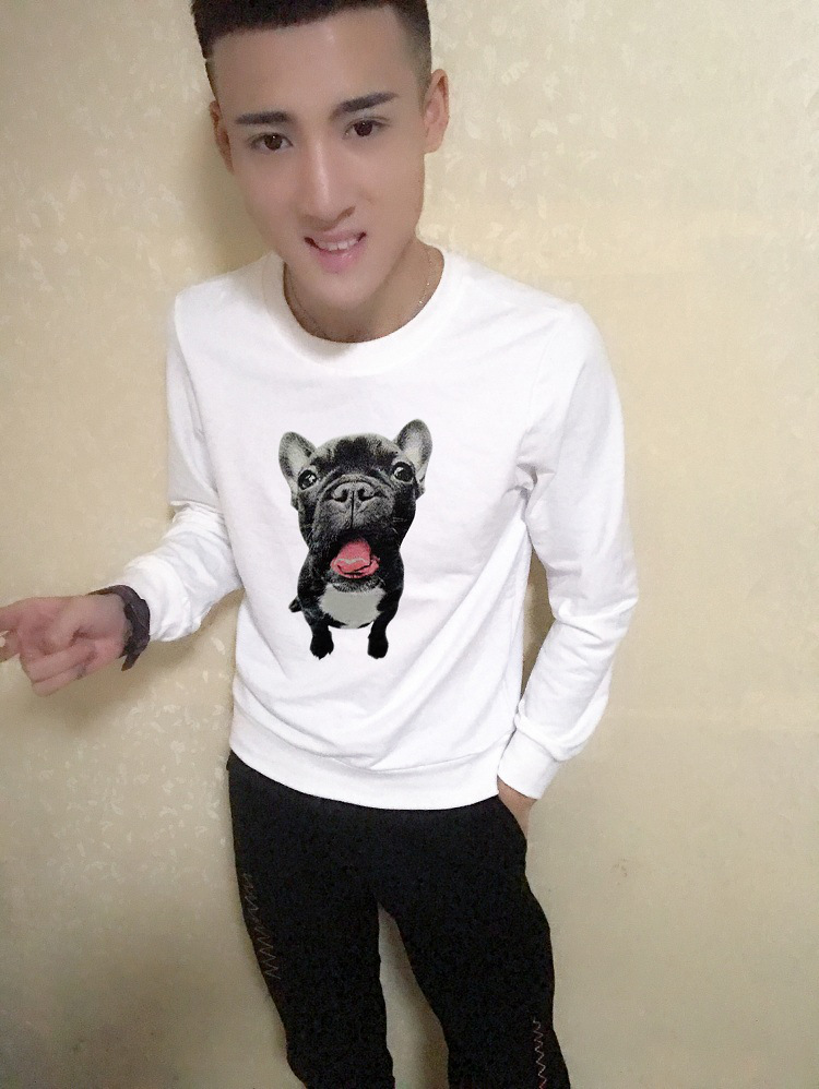 秋冬季快手红人高迪王老大同款虎头卫衣长袖打底衫百搭社会精神小伙