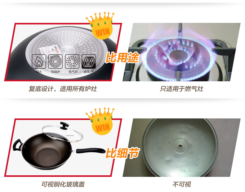 
                                        
                                                            爱仕达ASD 炒锅 不粘锅30cm麦饭石色晶石炒菜锅 电磁炉炒锅(适合1-4人）                