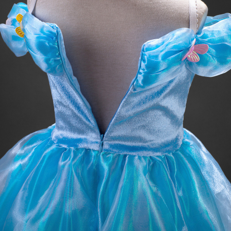 不可思议*2015新cinderella灰姑娘礼服裙 儿童公主裙 千慧 d146蓝色