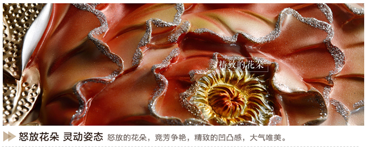 
                                        福雕家饰 浮雕画立体装饰画无框客厅画三联沙发背景墙壁画现代挂画 富贵连连 富贵连连 80cm*80cm*3联                