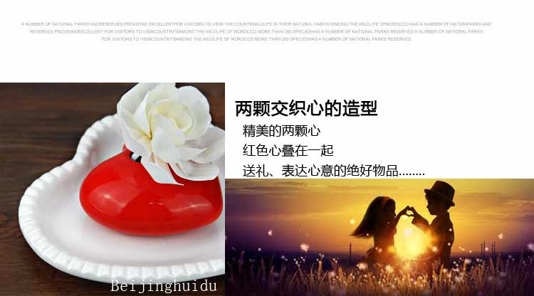 包邮无火香薰 香薰精油套装 心心相印红色陶瓷无火香薰精油套装 古龙