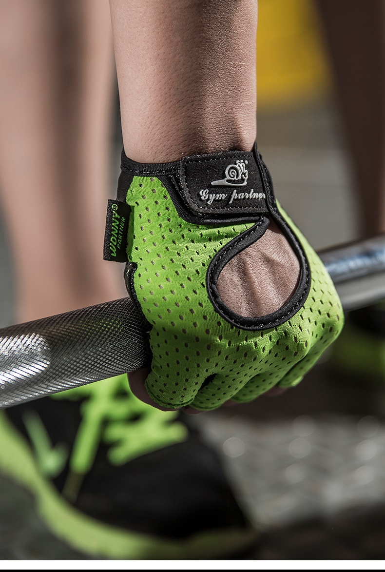 wonny健身手套男运动女器械训练单杠引体向上锻炼半指防滑透气型桔红