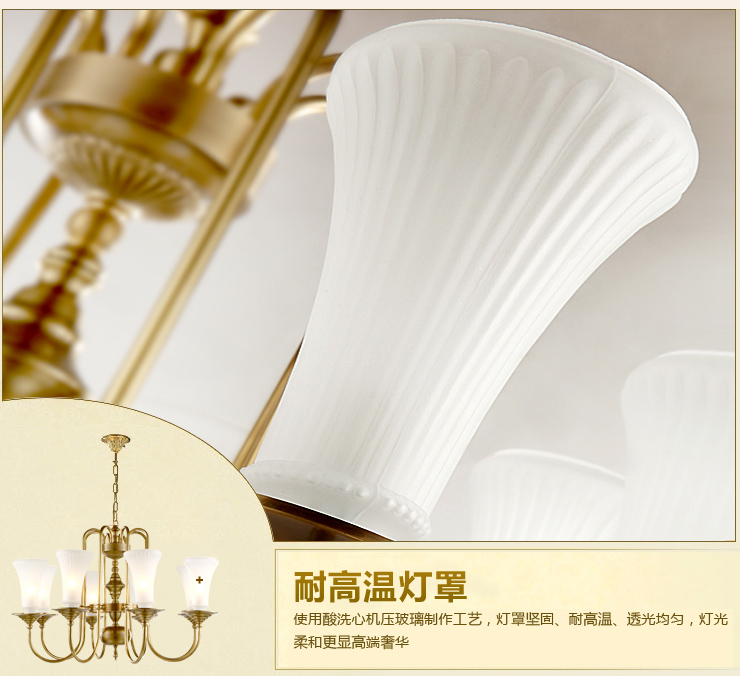 蒙特丽 客餐厅卧室吊灯 TDX3 欧式全铜灯具(B) 型号TT62-8头
