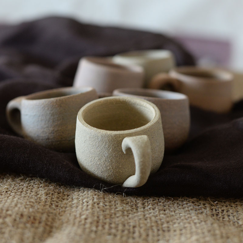 宝玥林素面小杯子 特色手工土陶杯小茶杯 茶具餐厅酒店家居办公室咖啡