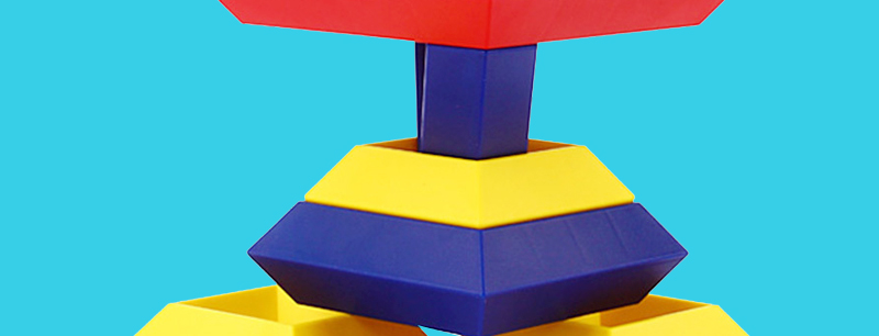 科博百变金字塔魔塔菱形拼搭积木儿童益智玩具15片30片 15pcs科博积木