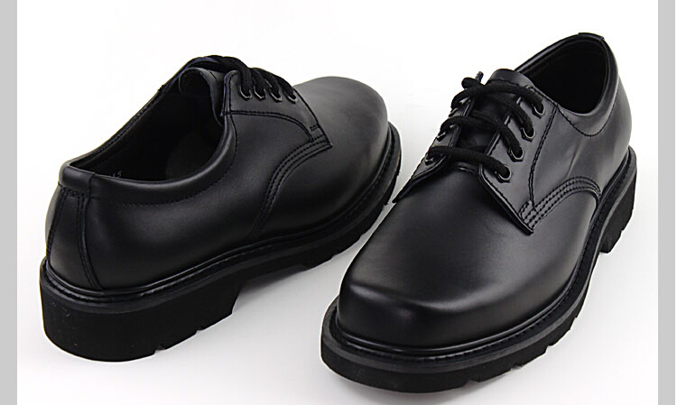 畅印 劳保春秋男鞋仿牛皮3515a士兵方头官皮鞋b07改型 7q 钢头钢底