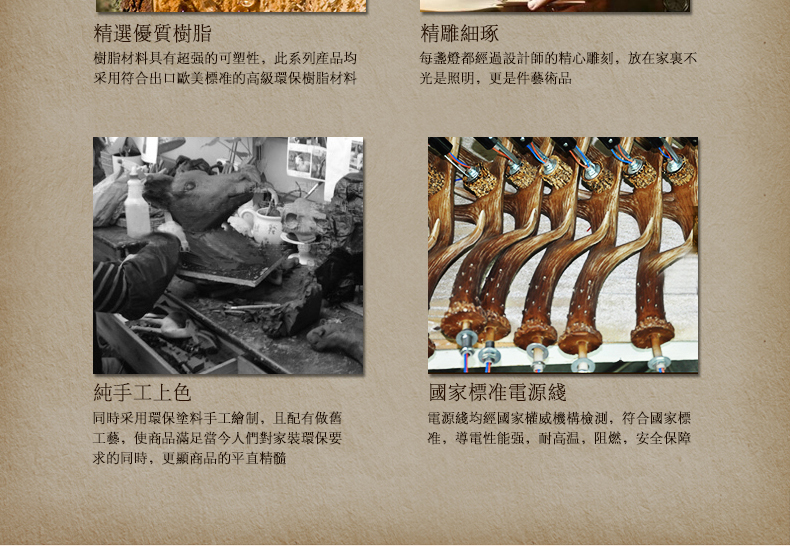 帕克丹顿 鹿角蒙古包吊灯 工程灯具 欧美式乡村复古客厅餐厅吊灯 卧室书房大厅吊灯