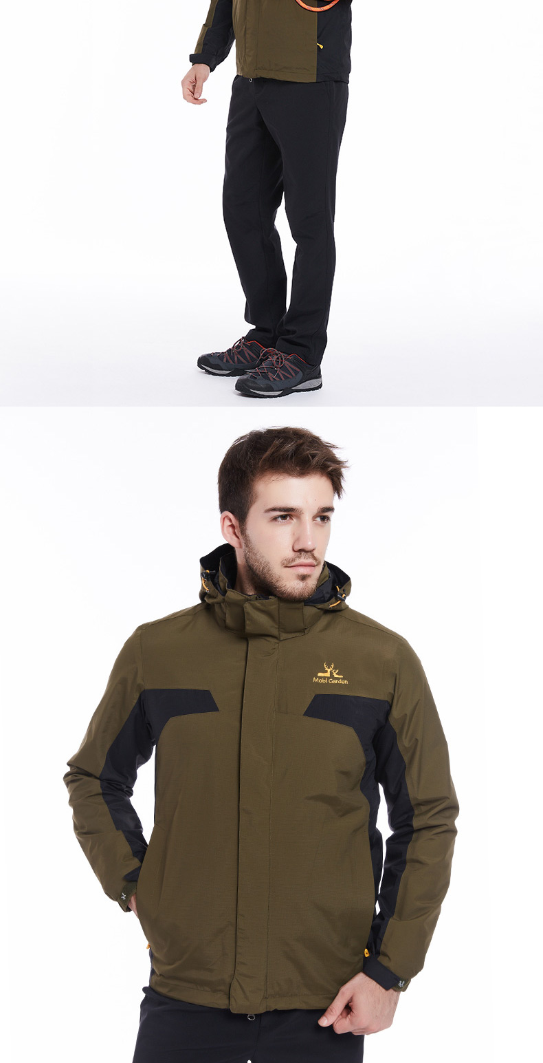 牧高笛(mobigarden) 牧高笛 户外运动冲锋衣男保暖防风防水三合一两件