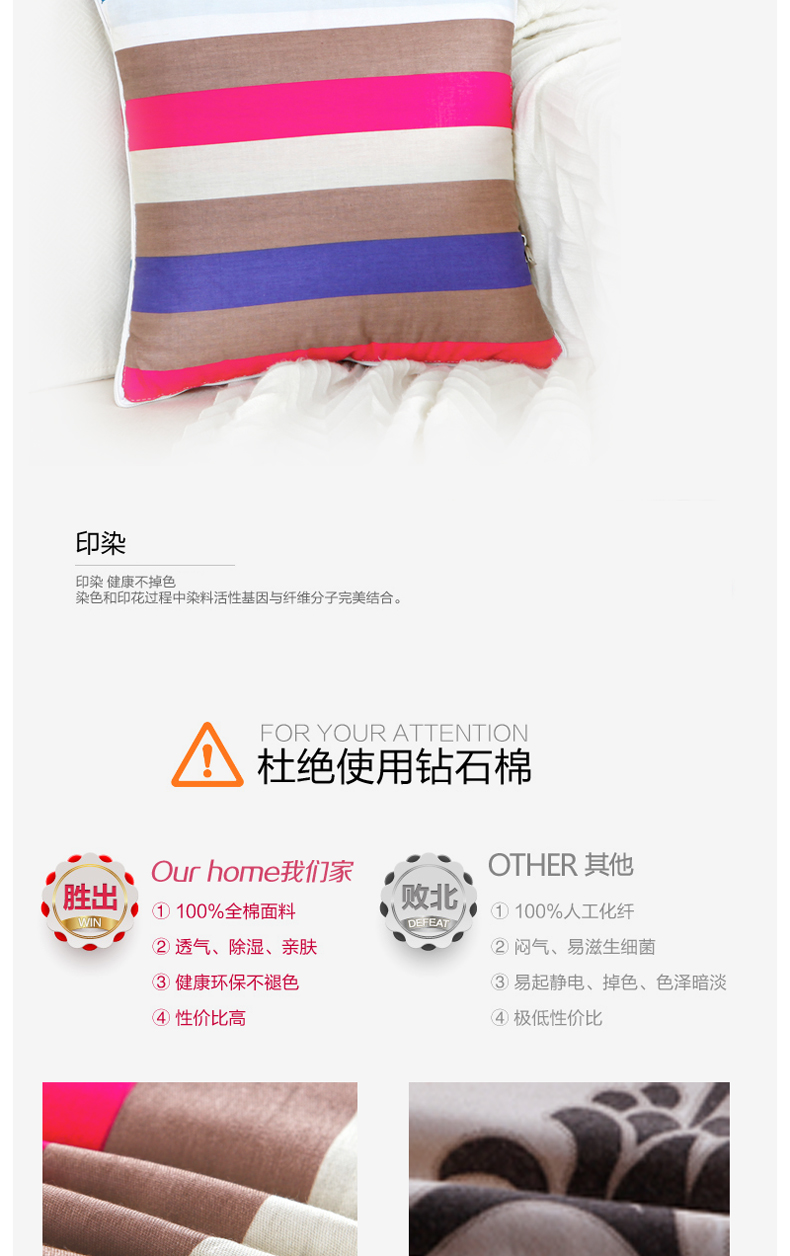 飒暖姿抱枕被子两用可做夏凉被旅行被沙发垫靠垫椅垫车用休闲被多功能抱枕 动感青春 50cm*50cm 单只(展开150*195cm)