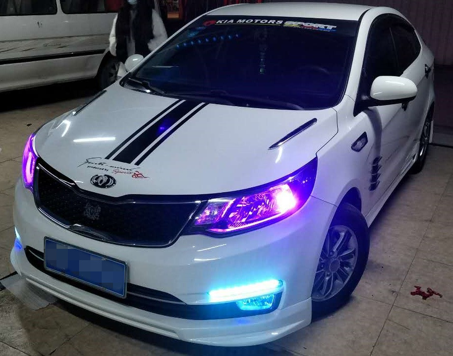 pp塑料2015-16款起亚k2小包围 k2改装大小包围 k2前唇后唇侧裙 一套