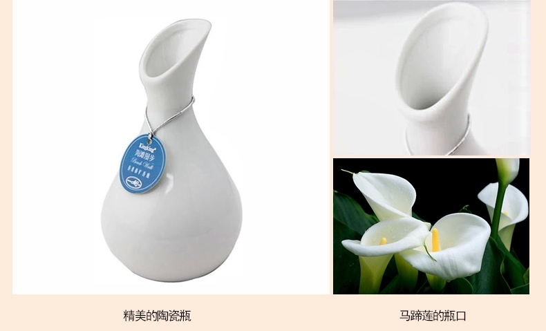 包邮kingking白色古典陶瓷无火香薰精油套装 室内挥发藤条熏香礼盒 红-古韵檀香