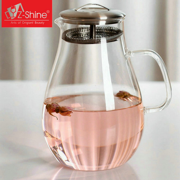 
                                        Z-SHINE 晟维创意耐热玻璃冷水壶凉水壶水具套装双层果汁杯 冷水壶+6个350ML杯子                