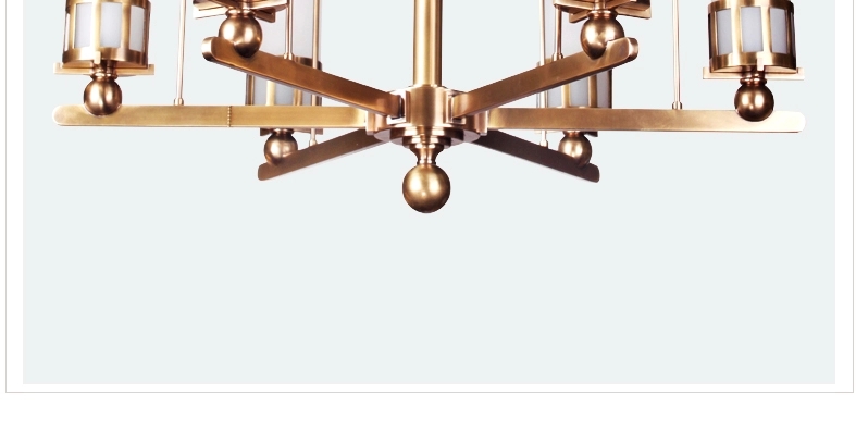 帝拿 现代全铜灯美式吊灯 欧式水晶纯铜客厅灯 简约书房吊灯灯具