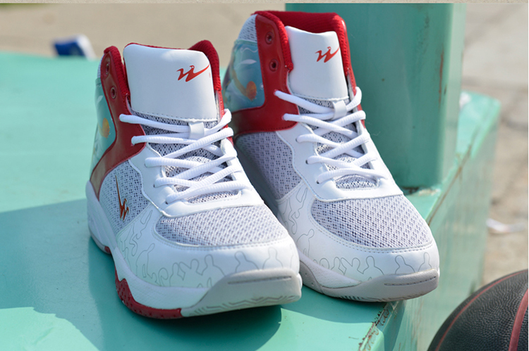 双星doublestar 8019 男款高帮护踝篮球鞋专业比赛鞋 白金45