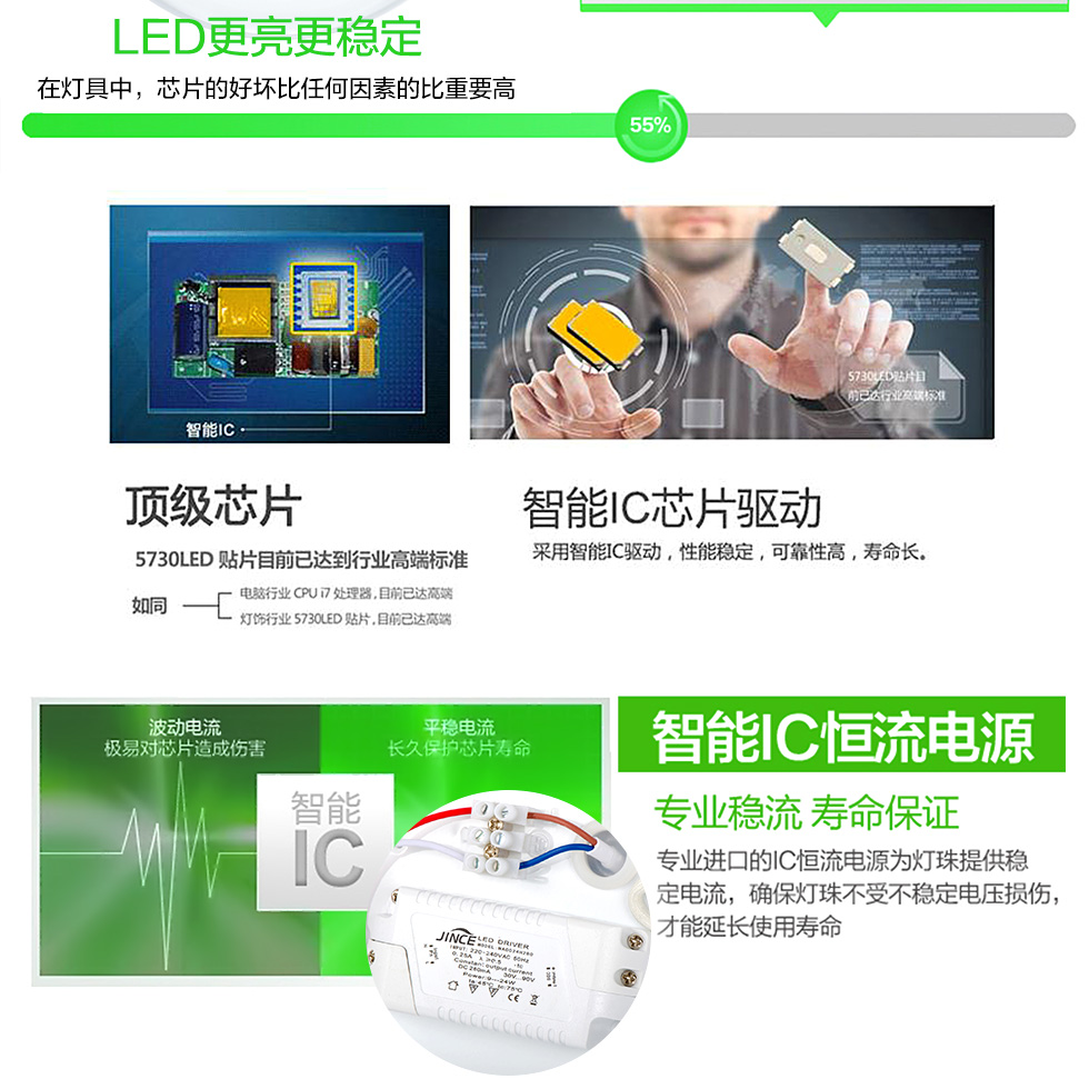 京熙照明 亚克力常规简约客卧书房吸顶灯 带光源卧室灯led吸顶灯过道阳台灯厨卫灯走廊灯 橙色 中号直径41CM 20W白光