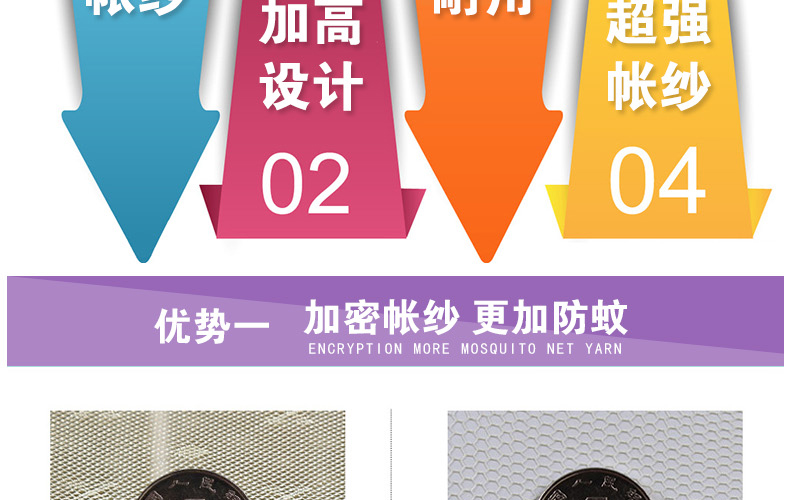 
                                        千彩轩家纺  超柔加密蚊帐 学生蚊帐 蒙古包蚊帐1.0/1.2/1.5/1.8全系列 蚊不叮-粉色 1.2m床                
