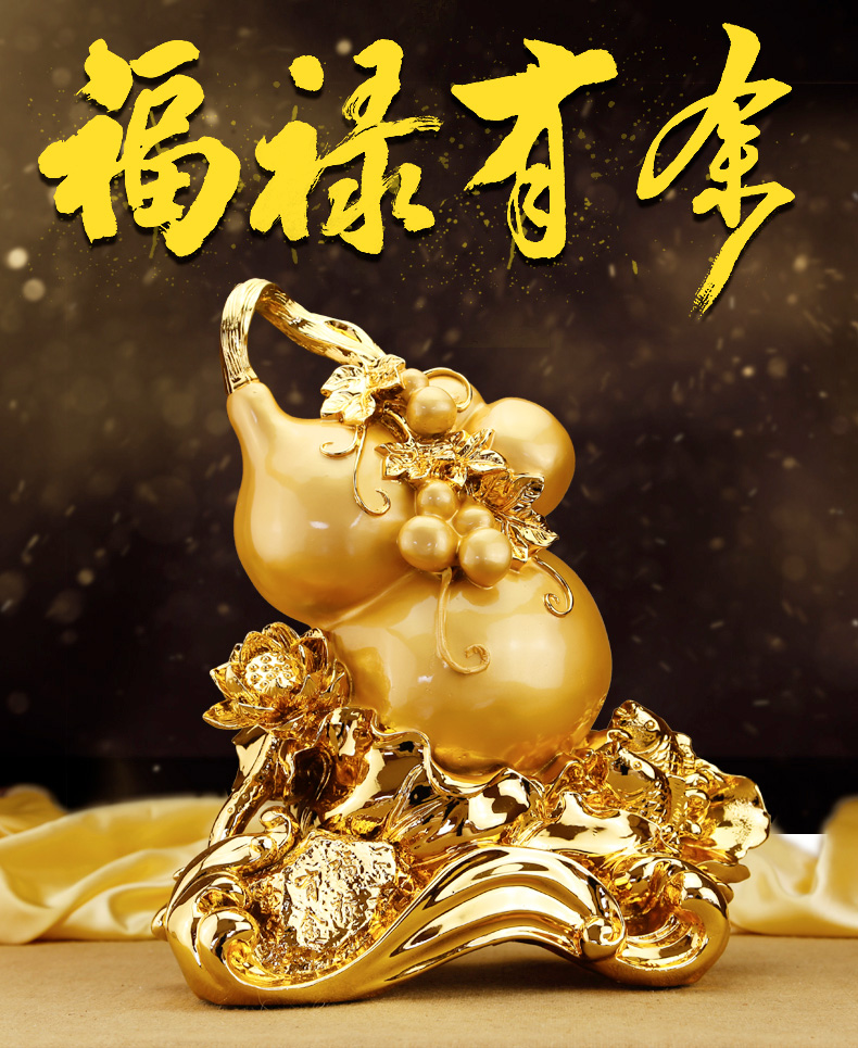 【品牌】:晨晨 【名称】:福禄有余 【材料】:树脂 【尺寸】:35*21*39