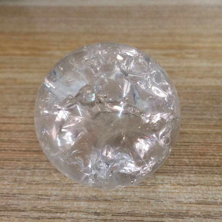 愉翔艺品假山流水喷泉玻璃冰裂球风水水晶球风水轮盆配件5cm冰裂球