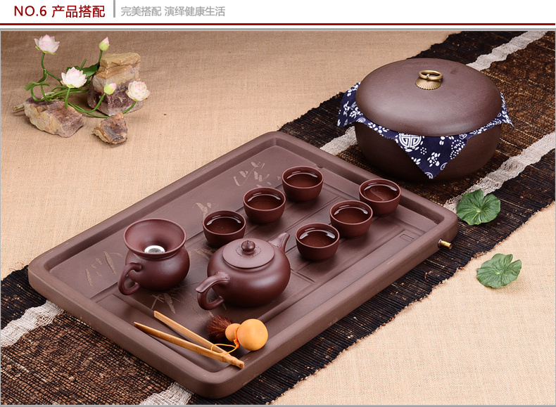 
                                        宏中 宜兴紫砂茶叶罐 大号 普洱茶饼罐 醒茶罐 手工茶叶罐 紫泥升级版三饼装                