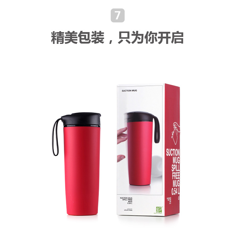 台湾品牌 水杯随手杯 创意不倒杯 大容量便携水杯子 男女士商务办公杯 随行运动水瓶 运动款蓝色
