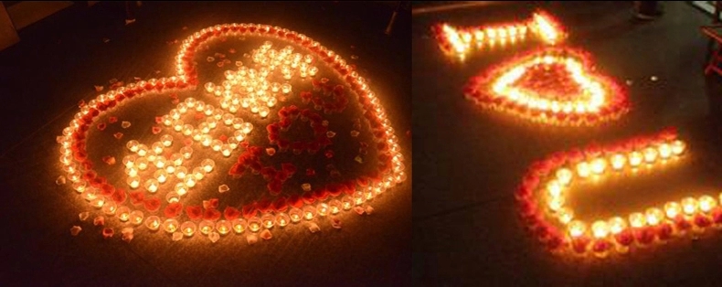 包邮生日浪漫蜡烛套餐2盒装 心形求婚蜡烛求爱表白蜡烛爱心蜡烛 小蜡烛单只 白色10只装