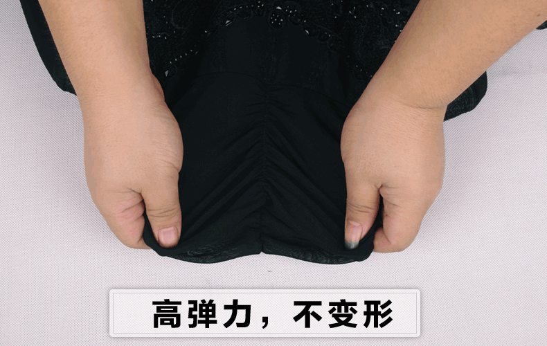 俏情芬2015秋冬款大码女装领长袖网纱加绒加厚蕾打底衫上衣603# 黑色 XXXL