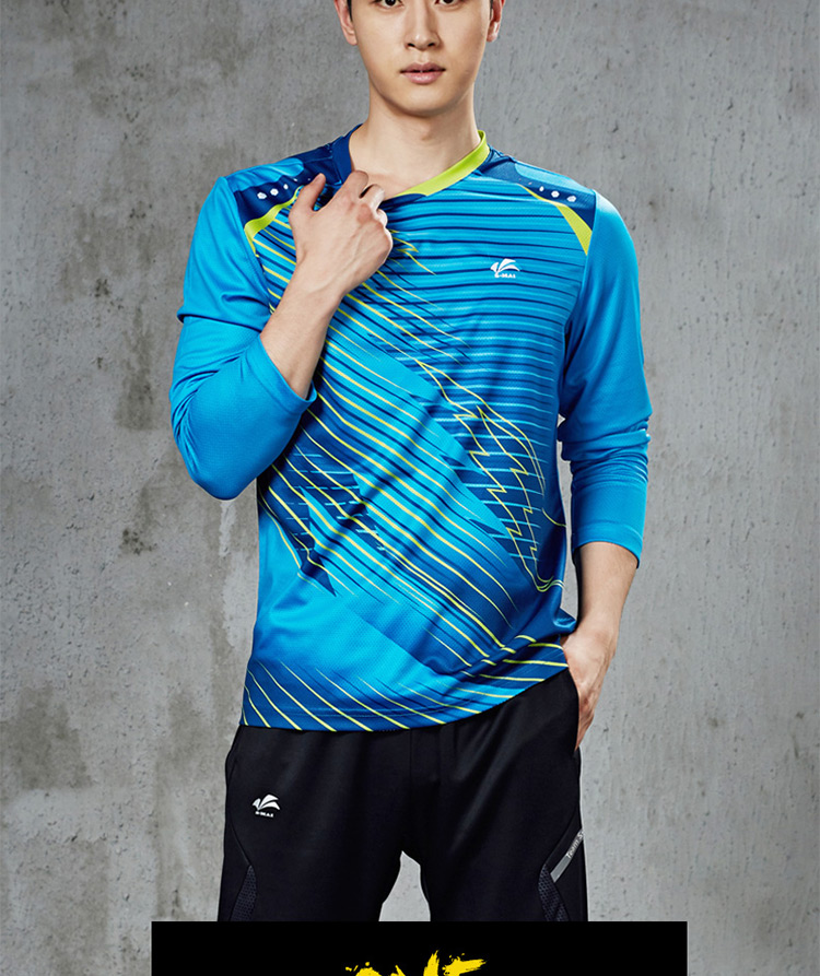 速迈butiky秋冬新款羽毛球服长袖团队服男女款速干透气运动上衣 5051