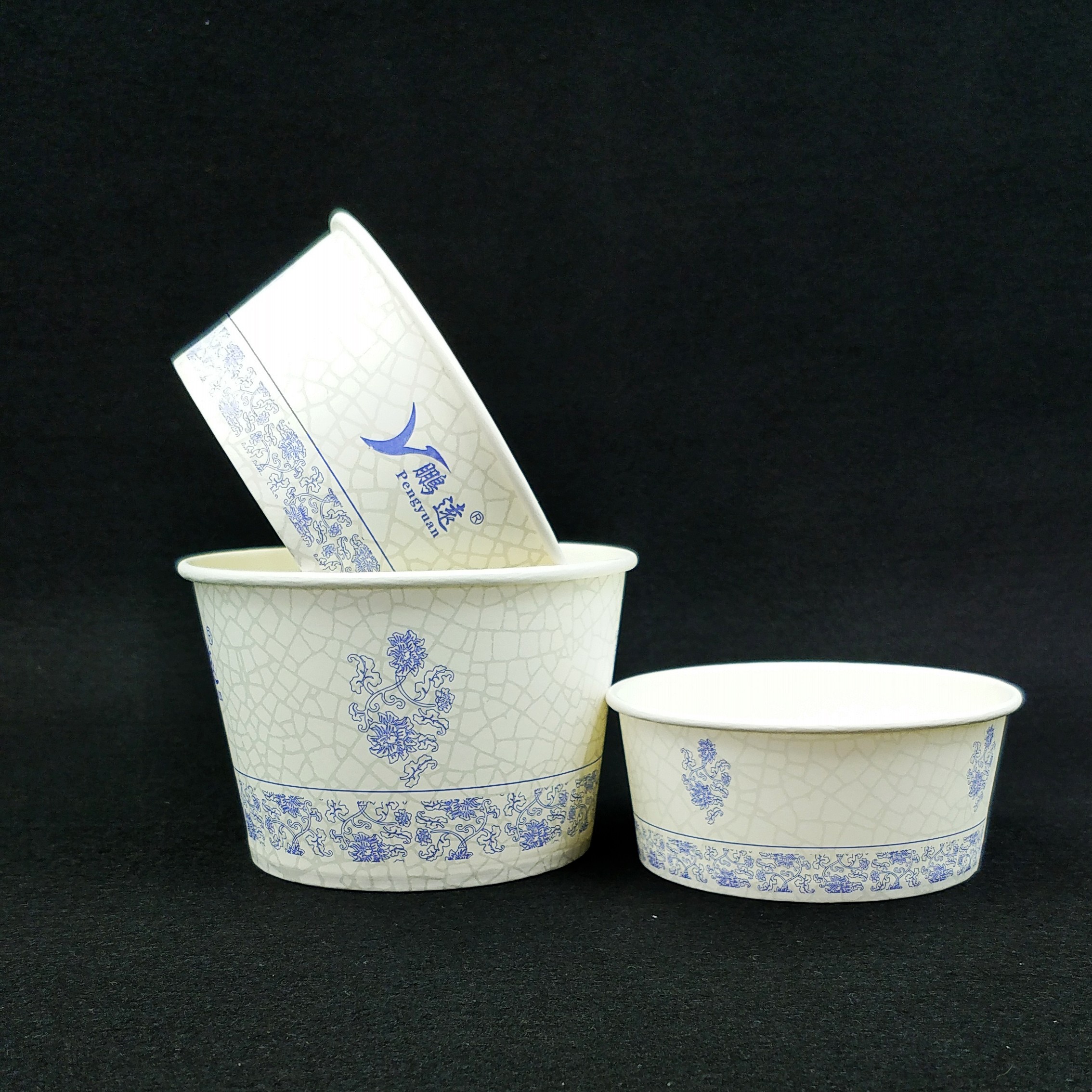 一次性碗纸碗环保打包桶碗 960红花800毫升