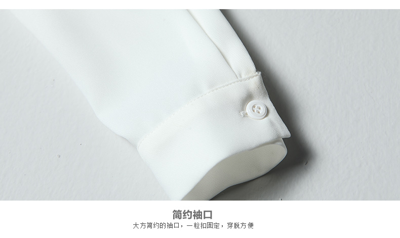 梵希蔓2015秋装新品学院风绣花娃娃领短上衣百搭小清新长袖雪纺衫女  65769 白色 L