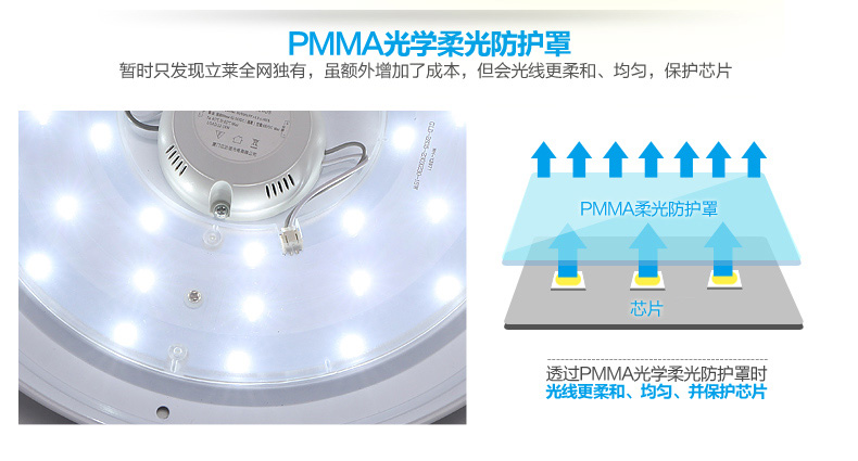 立莱leelite led吸顶灯现代简约 圆形灯饰阳台过道走廊灯具 暖白光4000K 24W