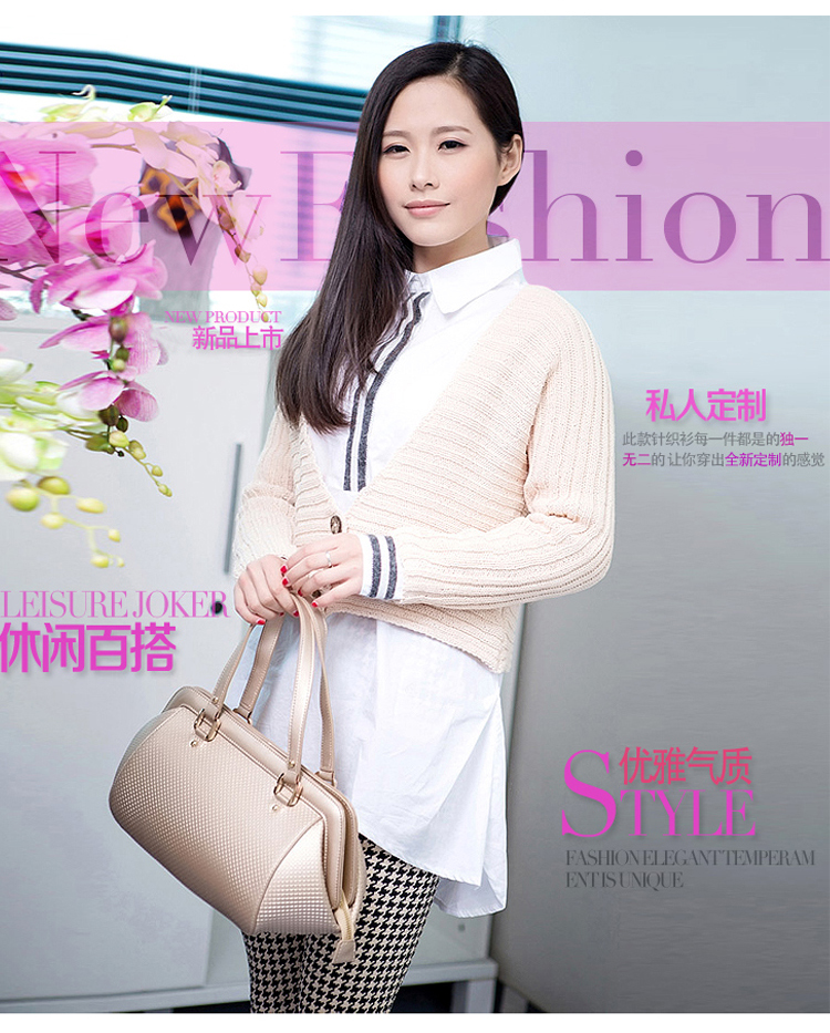 佳美朵2016新款休闲百搭长袖针织衫坎肩修身外搭背心8806# 图片色 均码