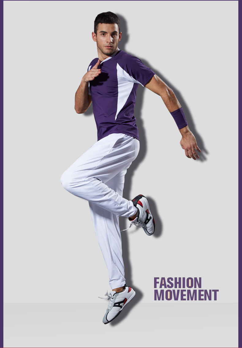 路伊梵2015春夏男士健身服装短袖运动服出汗衣服品牌减肥套装5504 浅