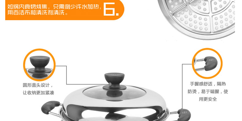 
                                        苏泊尔（SUPOR） 蒸锅304不锈钢双层复底蒸鱼蒸蒸锅28cm二层大蒸笼电磁炉燃气通用SZ28B2                