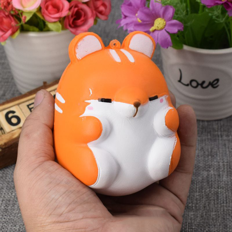 仿真慢回弹pu仓鼠公仔挂件squishy柔软正品日本鼠君儿童玩具面包 桔