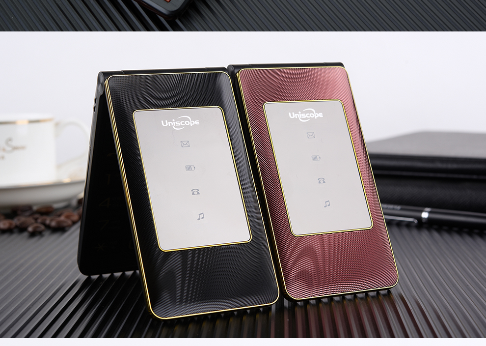 优思（Uniscope）US98c 电信2G翻盖老人手机 黑色