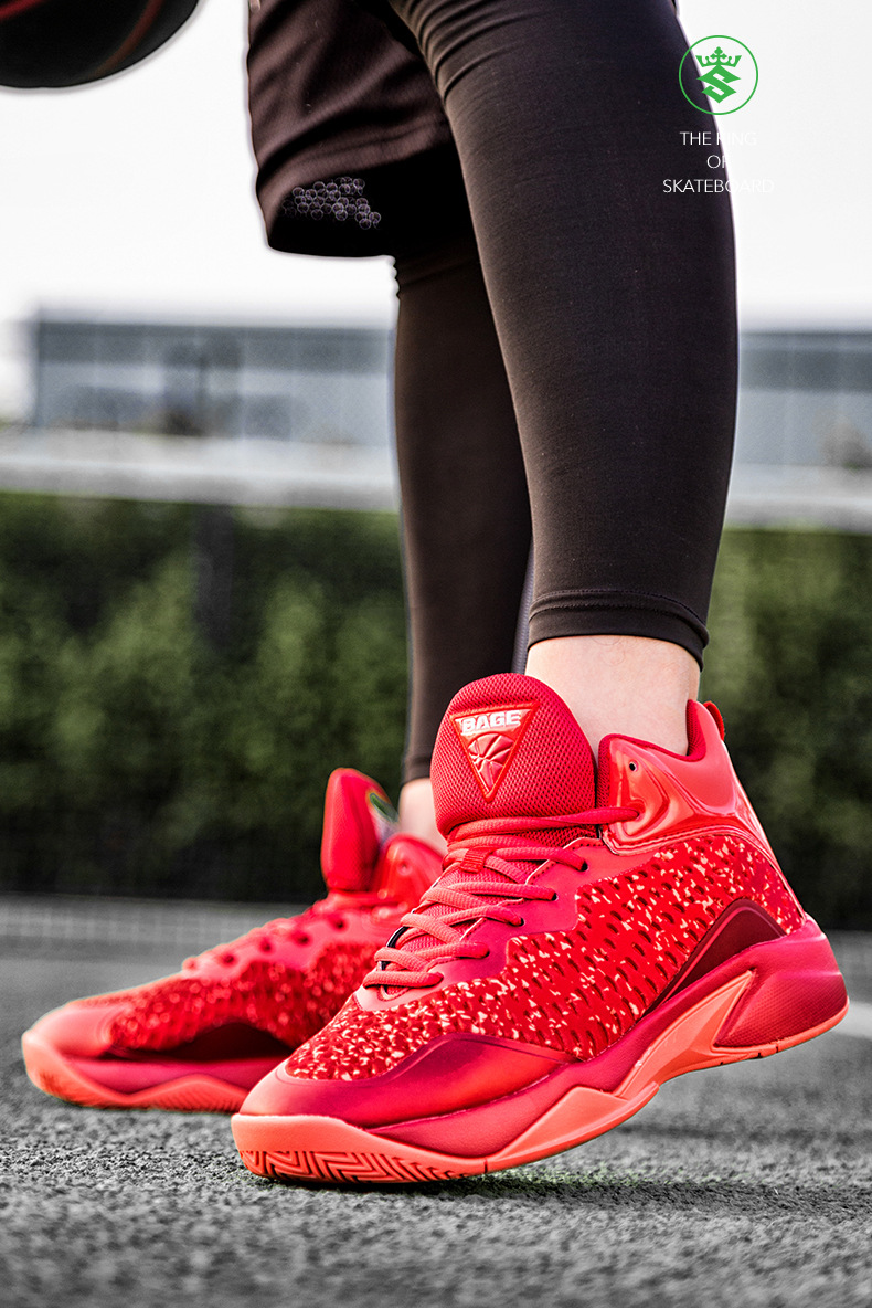 八哥男鞋篮球鞋男高帮战靴冬季水泥地球鞋男中学生透气减震运动鞋