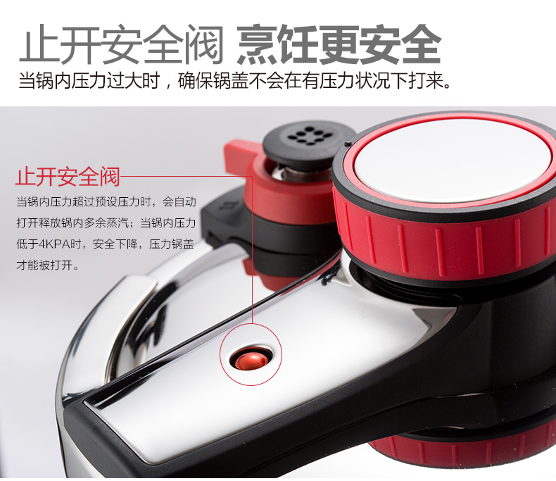 
                                        德世朗不锈钢电压力锅高压锅6L多用汤锅电磁炉明火通用DSL-G032B                