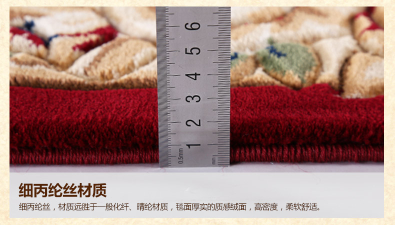 东升地毯 欧式客厅卧室满铺沙发茶几垫简约田园大地毯长方形 04BE 2.4米x3.4米