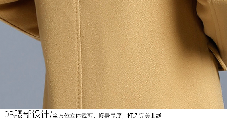 FAVMARTHA/法玛莎中长款羊绒大衣气质优雅女装22 驼色 L