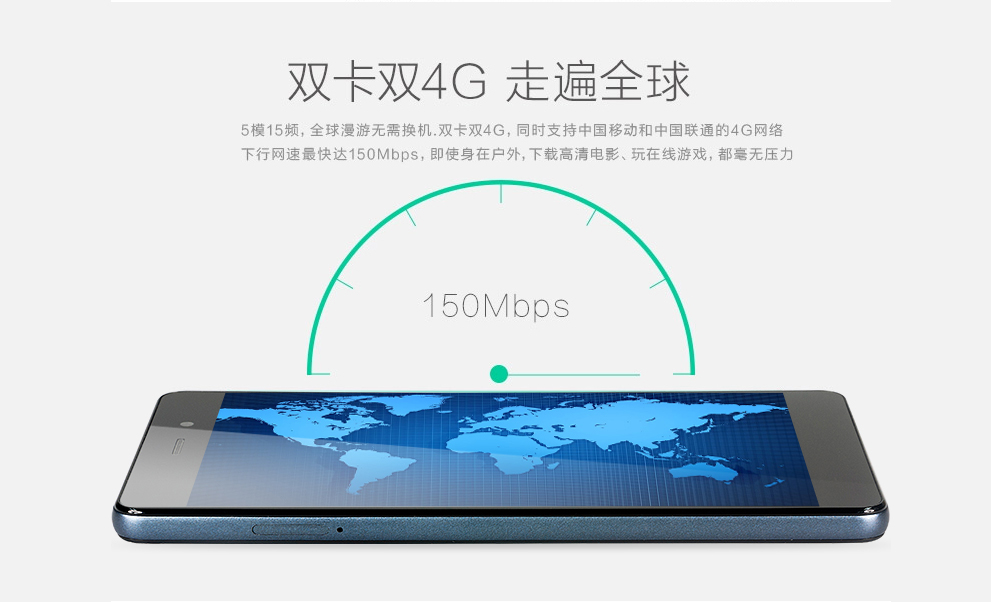 纽曼 纽扣 CM810 移动联通双4G 双卡双待（16G ROM）指纹手机 白色