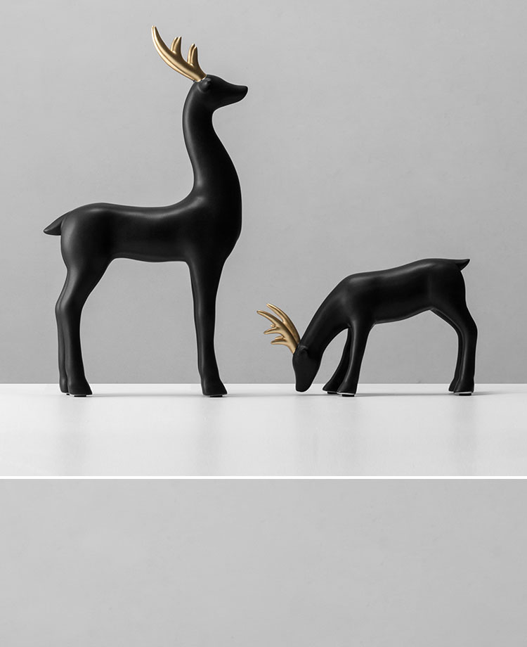 蓝佳妮 玄鹿北欧家居饰品客厅酒柜装饰工艺品摆设乔迁新居结婚礼物鹿