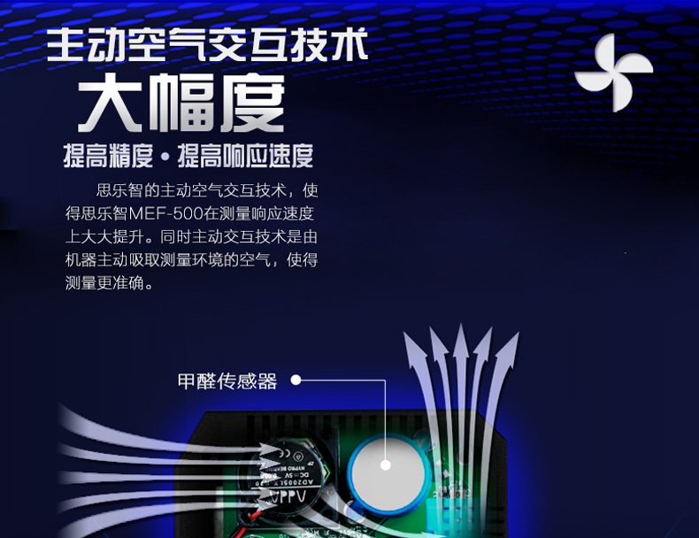 思乐智MEF500 家用甲醛测试仪车用室内甲醛检测仪器TVOC空气检测仪